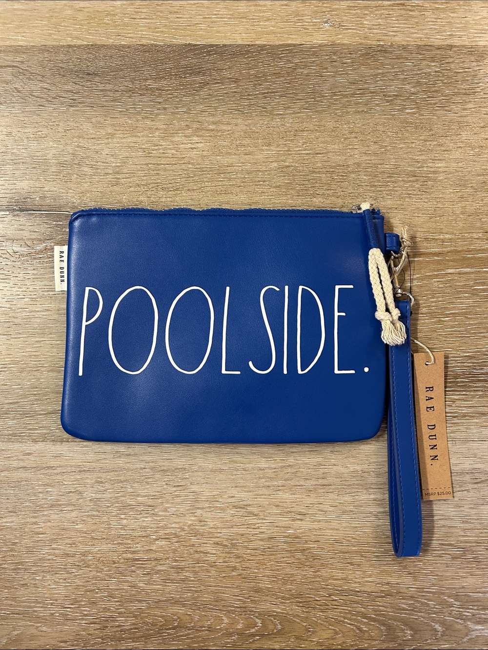 Rae Dunn Pool Side Blue Clutch